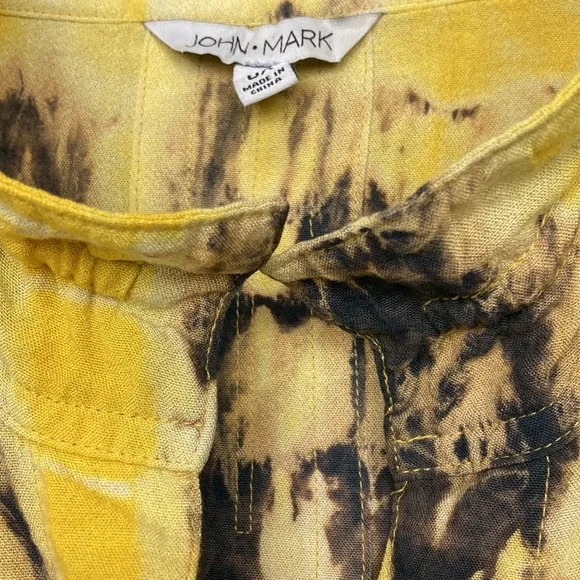 John Mark Yellow and Black Tie-Dye Tunic - Picture 11 of 15